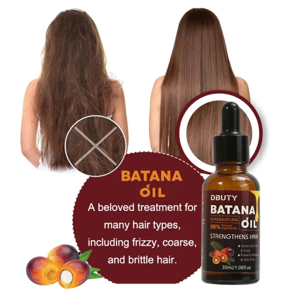 Custom Logo  Oil Batana Antioxidants Moisturizes Hair Scalp 30ml Private Label Pure Batana Oil Anti-split Hair Growth Serum - Image 5