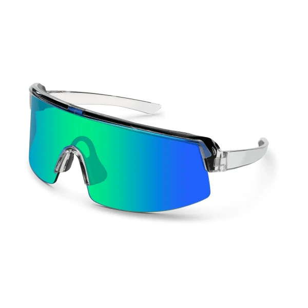 New Arrival Brand Designer ANSI Z87 Custom Shades Silver Mirror Crystal Frame Oversized UV400 High Quality Safety Sunglasses - Image 4