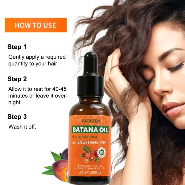 FATAZEN OEM Best Price Natural Puree Batana Essential Hair Oil Natural Organic Honduras Raw Batana Oil for Hair Growth - Image 3