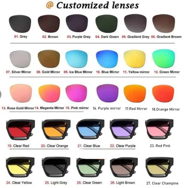 Factory Custom Logo Oversized Square Sunglasses Men Women High Quality Mirror Lens Sun Glasses - Image 2