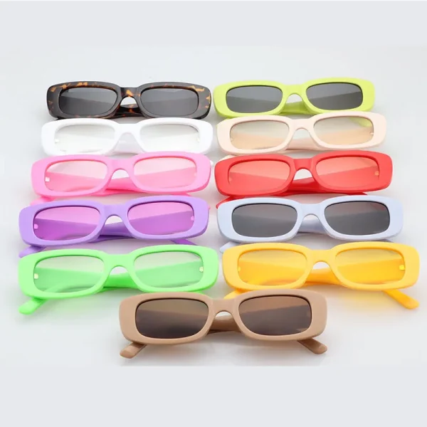 Custom Fashion Square Sunglasses Women Retro Designer Rectangle Sun Glasses Trendy Shades Men Sunglasses Logo