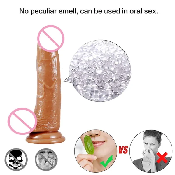 Lifelike 10 Inch Dildo Black Brown Flesh Color Real Big Size Huge Sex Toy Artificial Penis Dildo for Woman - Image 4