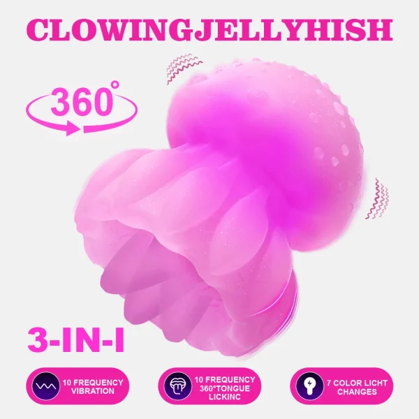 Sucking Jellyfish Big Mouth Vibrator Toys Clit Stimulator Nipple G Spot Tongue Licking Vibrator Adult Female Sex Toys for Women - Image 2