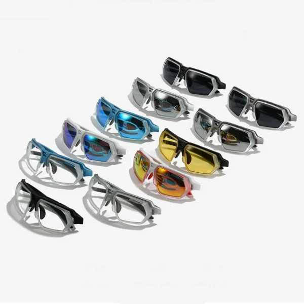 Anti Impact Fashion Trendy Glasses Shooting Goggles Custom Logo Mirror Safety Sunglasses Women Men - Image 5