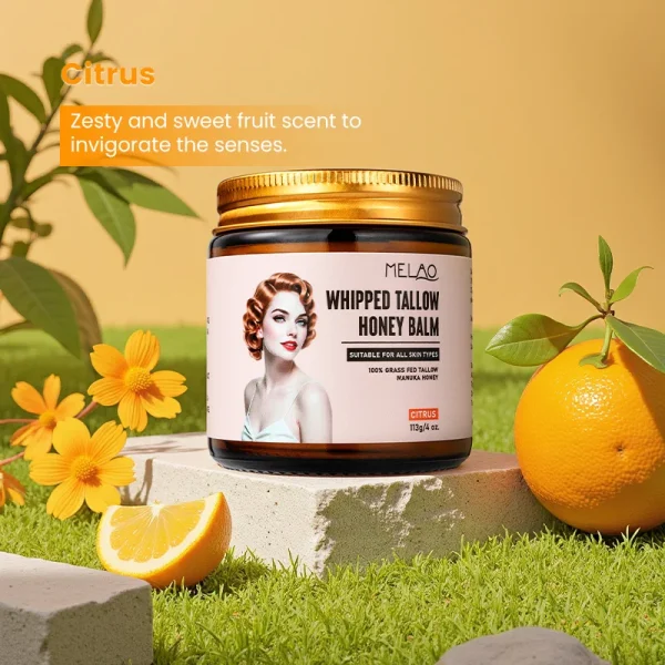 Organic Natural Hydrating Dry Skin Soothing Moisturizing Grass-fed Beef Tallow Face for Skin Care Beef Tallow Balm Tallow Cream - Image 4