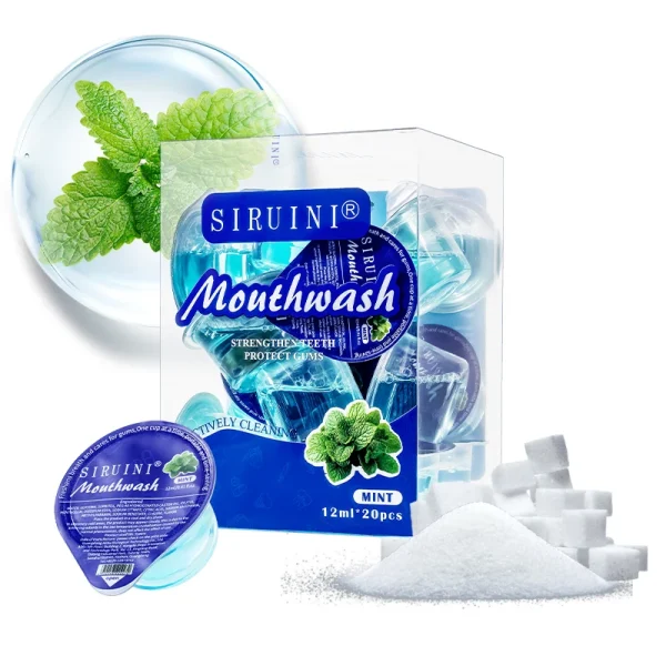 Custom Wholesale Cool Mint Refreshing Alcohol Free Natural Mini Private Label Travel Size Portable Concentrated Mouthwash