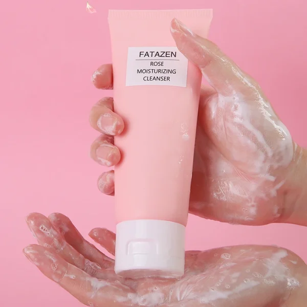 FATAZEN Private Label Deep Moisturizing Foaming Facial Cleanser OEM ODM Anti-Acne Smoothing Face Wash Gel Form for Damaged Skin