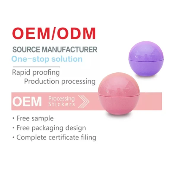 OEM Customize Private Label Lip Balm Manufacturing Organic Moisture Tinted Multiple Container Lip Balm Ball - Image 5