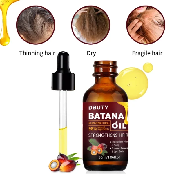 FATAZEN 100% Pure Cold Pressed Hair Strengthens Moisturizes Raw Batana Oil Advanced Miracle Essential Oil for Hair Growth - Image 3