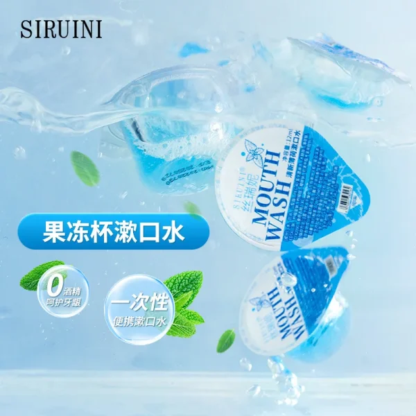 Sachet of Mouthwash Brands Alcohol Free Natural Mini Private Label Travel Size Portable Concentrated Jelly Cup Mouthwash - Image 4