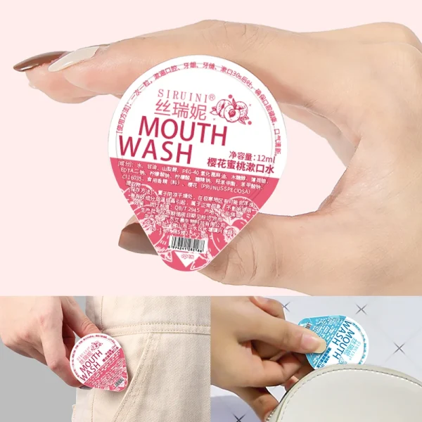 Free Samples Oral Care Private Label Mini Mouth Wash Custom Mint Fruit Jelly Cup Travel Size Mouthwash Alcohol Free Whitening - Image 2