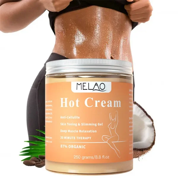 Private Label Custom Logo Natural Organic Body Weight Loss Belly Fat Burner Shaping Cellulite Burning Sweat Hot Slimming Cream - Image 5