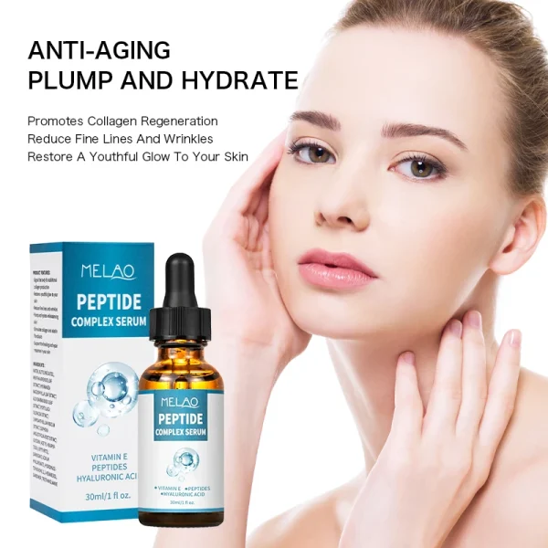 Anti Aging Lift Brightening Skin Care Hyaluronic Acid Vitamin C E Private Label Peptide Collagen Facial Serum - Image 4