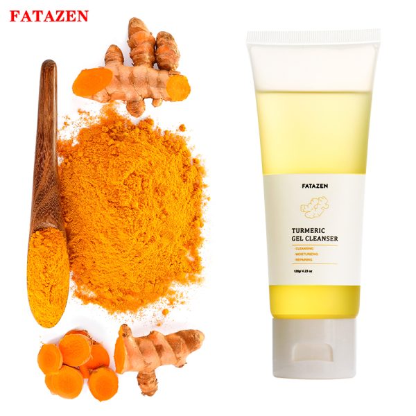 Private Label Organic Turmeric Face Wash Peeling Fades Blemishes Acne Removal Deep Pore Whitening Moisturizing Facial Cleanser