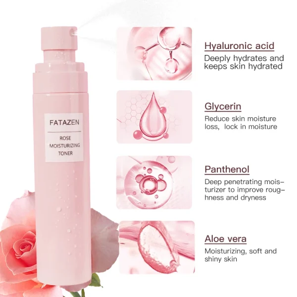 Wholesale Skin Care Deep Moisturizing Acne Remover Rose Facial Toner Private Label Organic Skincare Custom Rose Water Face Toner - Image 3