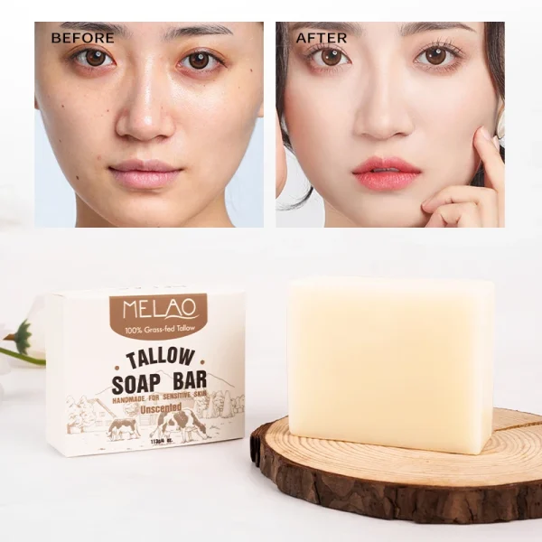 Facial Cleanser Vitamins Moisturizing Anti Aging Korean Cosmetic Beauty Face Whitening Skin Care Products Beef Tallow Soap - Image 4