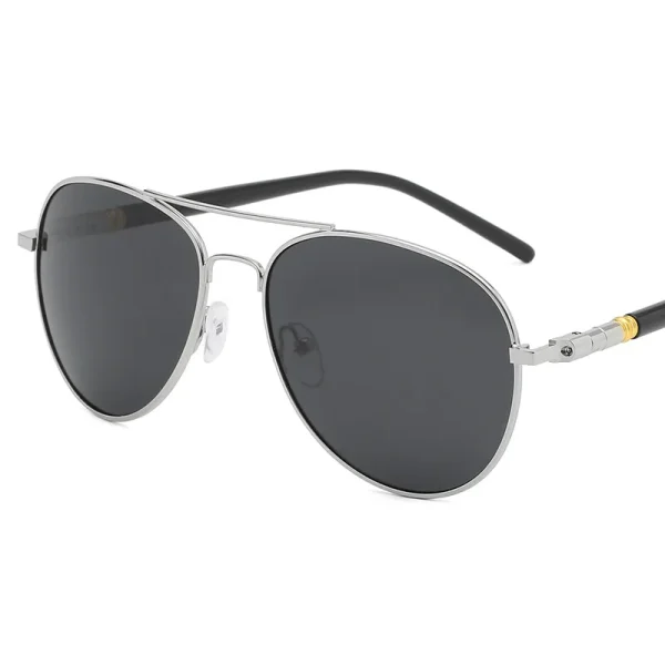 High Quality UV400 Fashion Unisex Polarized Shades Metal Spring Temple Women Brand Retro Luxury Sunglasses Men - Image 3
