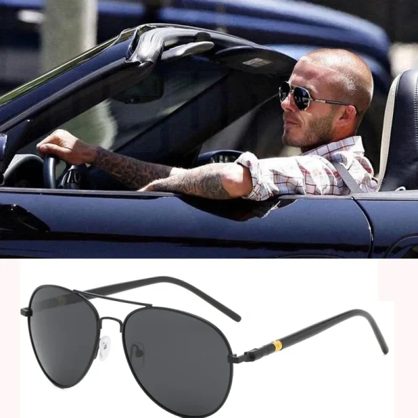 High Quality UV400 Fashion Unisex Polarized Shades Metal Spring Temple Women Brand Retro Luxury Sunglasses Men
