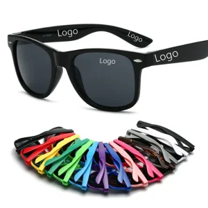 2023 Wholesale Custom logo Promotional Recycled Plastic square Lentes De Sol Women Men Black Shades Lentes Sol