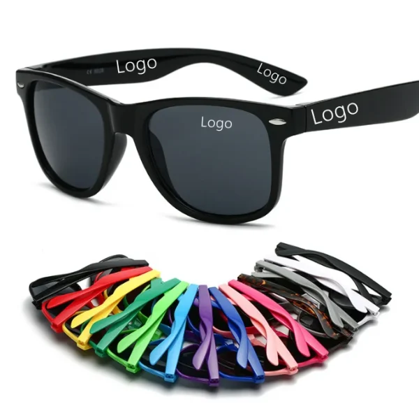 2023 Wholesale Custom logo Promotional Recycled Plastic square Lentes De Sol Women Men Black Shades Lentes Sol
