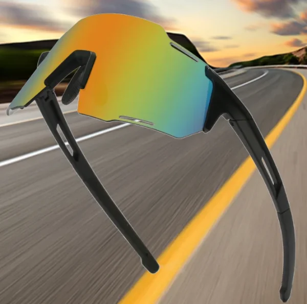 High Quality Outdoor Bicycle Cycling Sun Glasses Custom Logo UV400 Windproof Running Sports Sunglasses for Men Women - Image 2