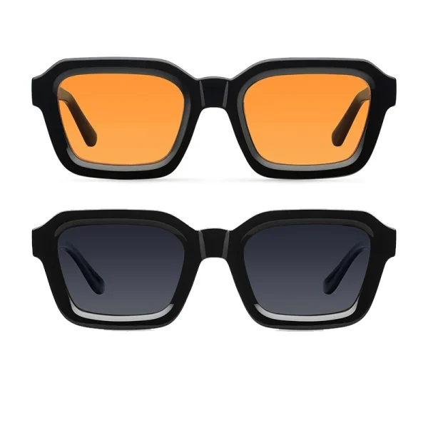 LMA 3412 New Arrival Brand Square Trendy Custom Logo Eyewear UV400 Orange Polarized Men Women Antiscratch Coating Sunglasses - Image 2
