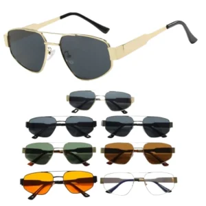 Metal Frame Irregular Sunglasses Women Vintage Punk Sun Glasses for Men Punk Driving Eyeglasses Male UV400