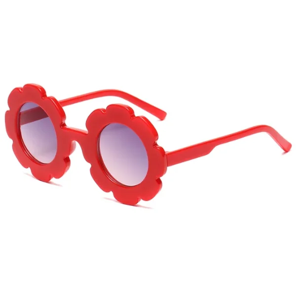 Round Flower Sunglasses Girls Flower Glasses Cute Outdoor Beach Eyewear for Kids Children Sunglasses Bulk Custom Logo - Image 2
