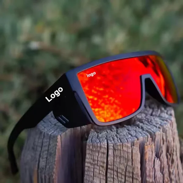 Lmamba Custom Luxury Brand Designer Z87 Safety Sunglasses Wholesale Oversized Shield Mirror Sunglasses Men Women - Image 2