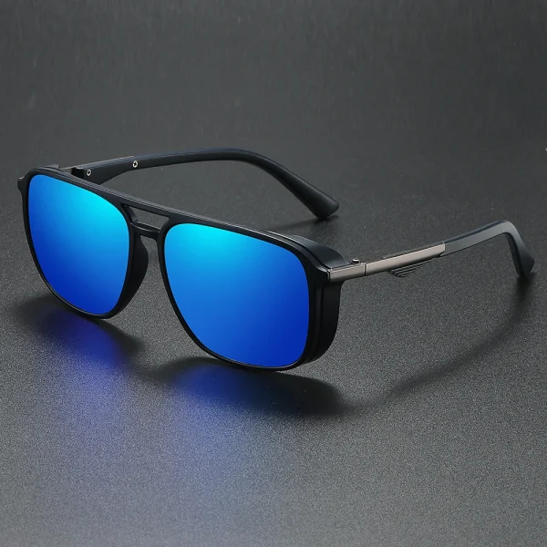 Lmamba 503 Custom Square Punk Style Polarized Sun Glasses Outdoor Fishing Sunshade Driver Driving Safety Sunglasses Men UV400 - Image 2