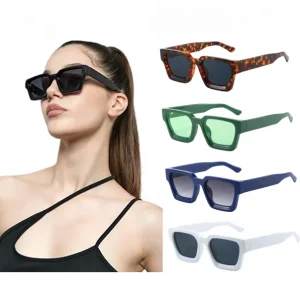 square Sunglasses Mens Vintage square Sunglasses Shades Sunglasses Unisex Thick square Rectangle Glasses UV400 Lentes De Sol
