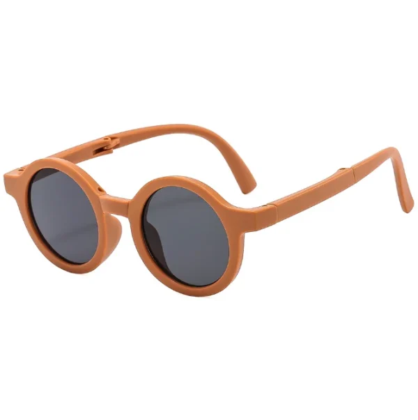 Cute Round Kids Sunglasses UV Protection Flexible Glasses Shades Children Ultralight Folding Sunglasses - Image 6