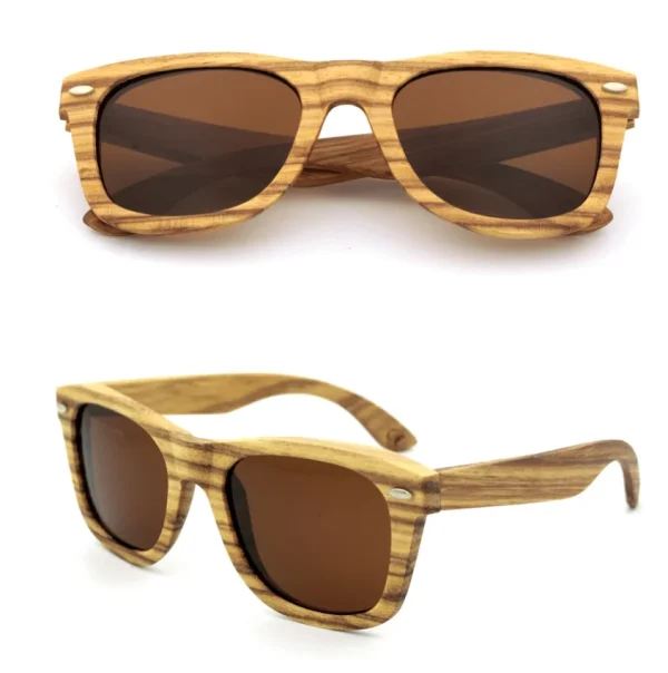 2022 Men  Polarized Luxury Wooden Sunglasses Verified Oak Ash Zebra Black Walnut Rosewood Zebra Wood Sunglasses Bamboo - Image 5