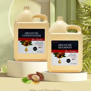 Professional Original 5L Argan Oil Shampoo and Conditioner Gallon Anti Dandruff Sulfate Free Deep Cleaning Hotel Shampoo