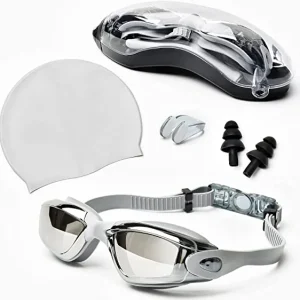 Gafas De Natacion Swimming Glasses Adult Swim Goggles Adjustable Swimming Goggles With Earplugs Nose Clip Caps