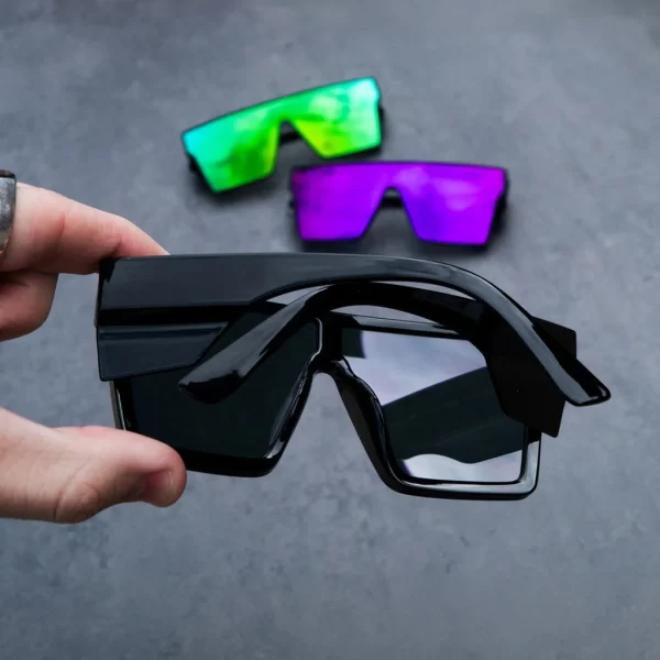 Lmamba 3408 Customized ANSI Z87 Designer High Quality Custom Logo Worker Sun Glasses Side Shield Safety Square Mirror Sunglasses - Image 5
