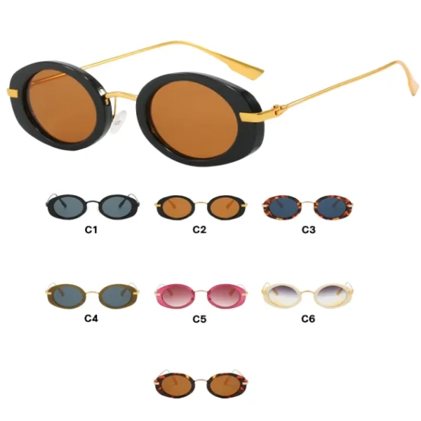 Oval Small Famre Sunglasses for Women and Men Popular Design Vintage UV400 Lens Eyewear 2025