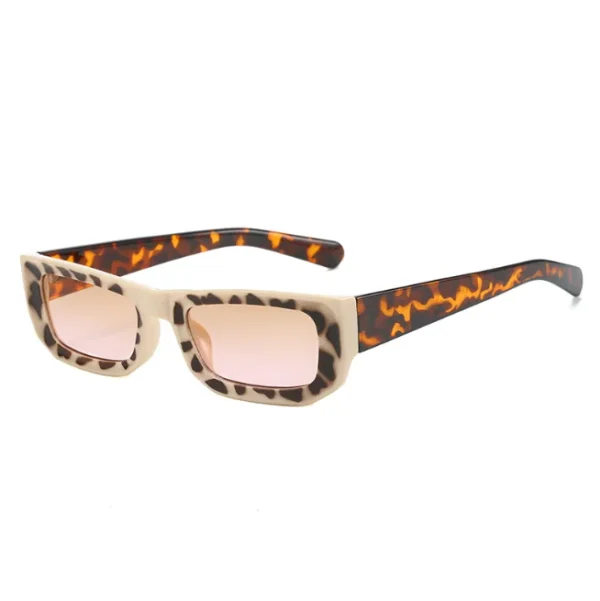 Fashion Small Rectangle Sunglasses Women Gradient Lens Glasses Shades UV400 Vintage Punk Men Leopard Eyewear - Image 3
