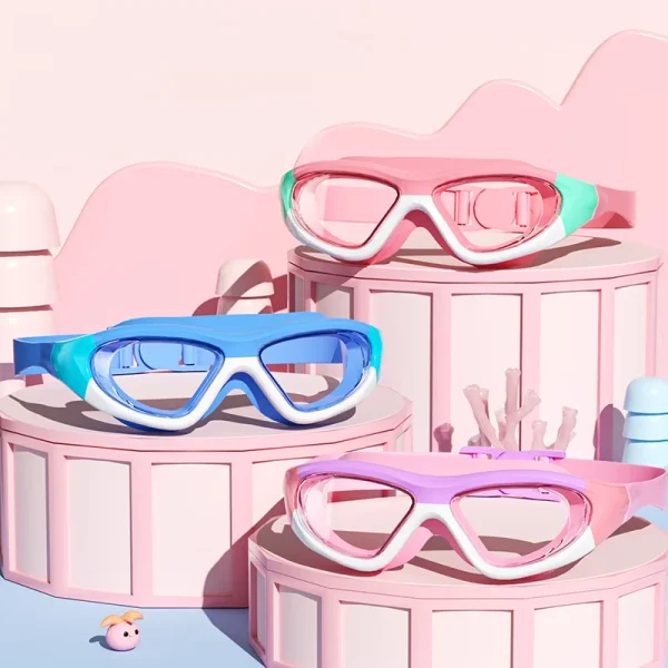 GD High Quality Leisure Colorful Wide View Uv protection Swimming Goggles Kids - Image 2