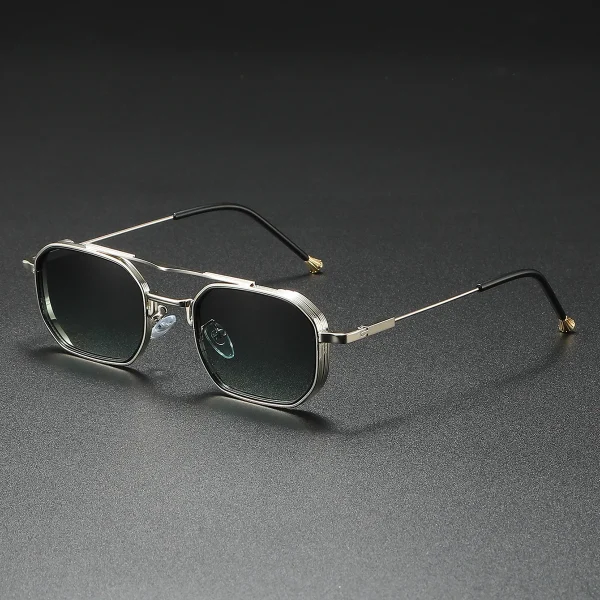 Lmamba 2983 High Quality Steam Punk Double Bridge Men Driving Sun Glasses 2025 Custom Logo Vintage Metal Sunglasses Shades UV400 - Image 5