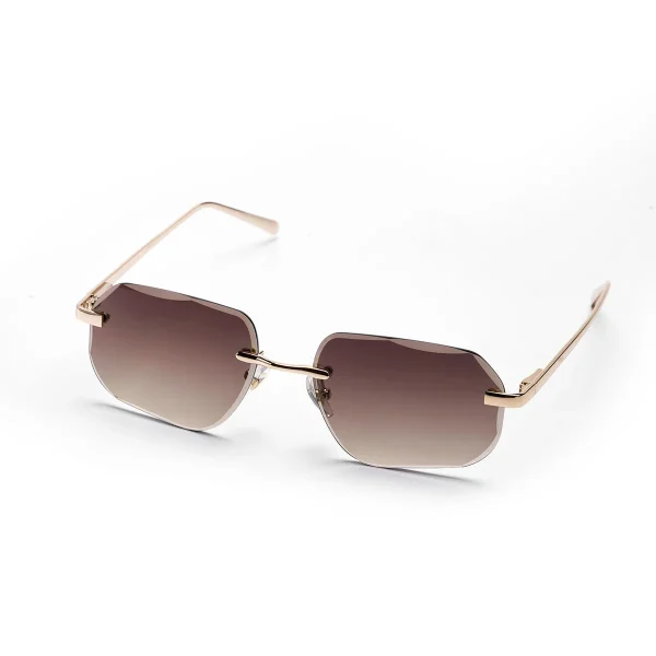 Lmamba Custom Europe Hot Selling Cut Edge Men High Quality Metal Sunglasses UV400 Gradient Shades Rimless Polygon Sun Glasses - Image 3