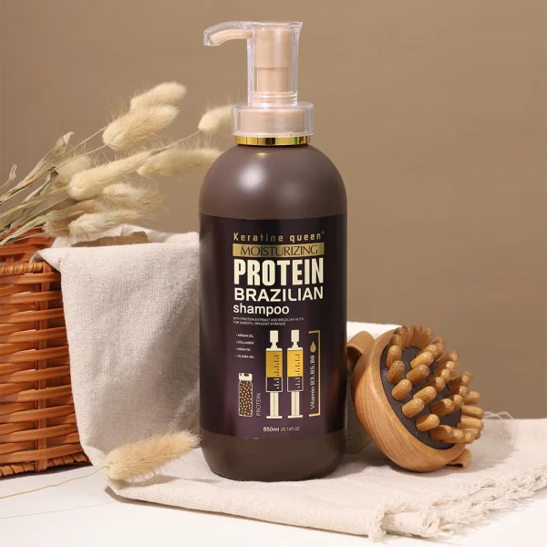 OEM/ODM Repairing Hair Care Moisturizing Brazilian Protein Shampoo for Damaged Hair - Image 4