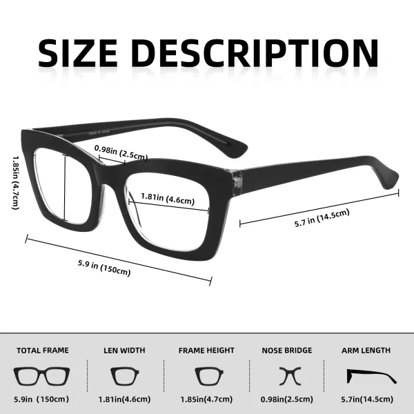 HJ012 Wholesale Anti Blue Light Reading CP Glasses Classics Women Men Fashion Trendy Prescription High Quality Reader - Image 3