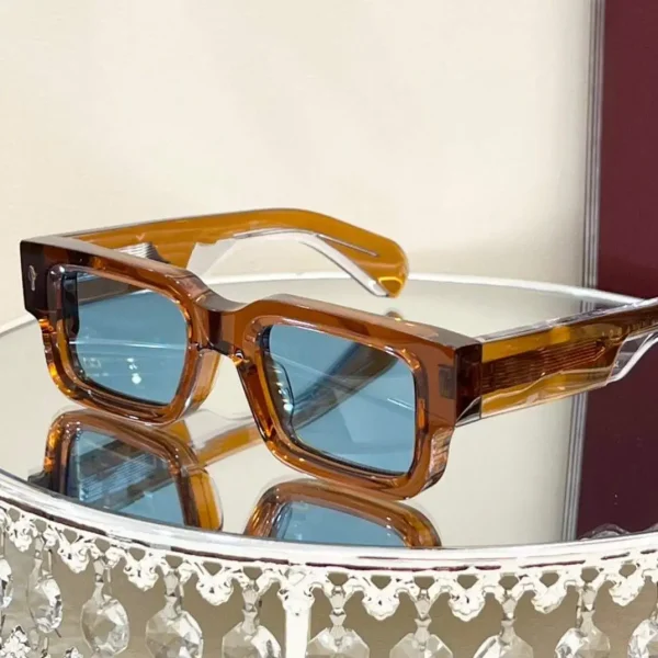 Ready Stock Vintage Thick Frames Square Sun Glasses High Quality  TAC Acetate Polarized Sunglasses Women Men Custom Logo 2024 - Image 4