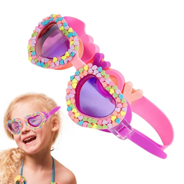 Kids Love Candy Swimming Goggles Professional Waterproof S Anti-Fog UV Protection Swim Goggles Eye Protection - Image 2