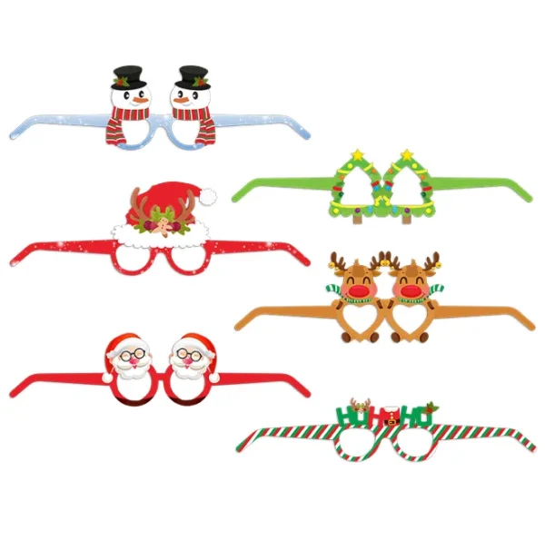 Funny Birthday Santa Reindeer Glitter Party Glasses Christmas Sunglasses Decoration Eyeglasses Vacation Holiday Paper Eyewear - Image 6