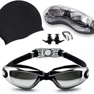 2023 Cap Nose Clip Earplug Hat Packages Goggles for Swim No Leaking Adult Triathlon Anti Fog Adjustable Swimming Goggles