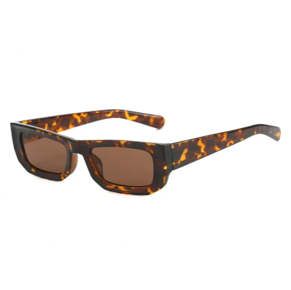 Fashion Small Rectangle Sunglasses Women Gradient Lens Glasses Shades UV400 Vintage Punk Men Leopard Eyewear - Image 2