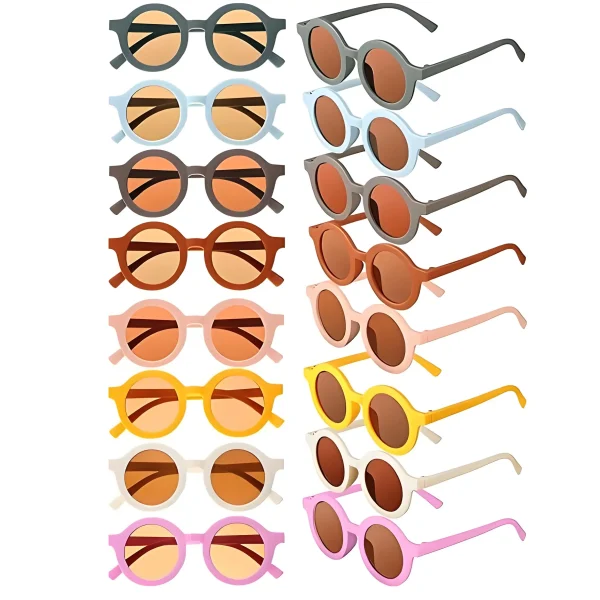 Kids Sunglasses Cute Round Sunglasses Toddler Glasses for Kids Boys Girls Beach Outdoor Sports - Image 2