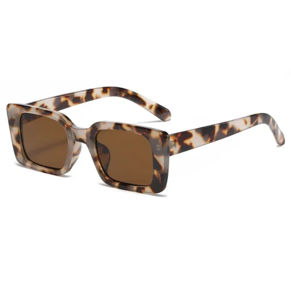 Custom Sun Glasses for Men Small Rectangular Sunglasses Retro Leopard UV400 square Sunglasses Hombre Shades for Women - Image 5